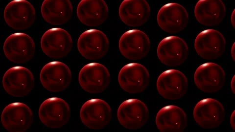 Animation of moving bright red spheres. Stock Footage 341701043