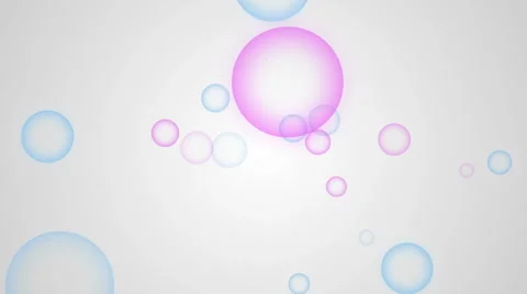 Animation of moving bubbles on a white background Stock Footage