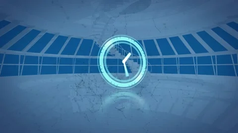 Animation of moving clock over office in... | Stock Video | Pond5