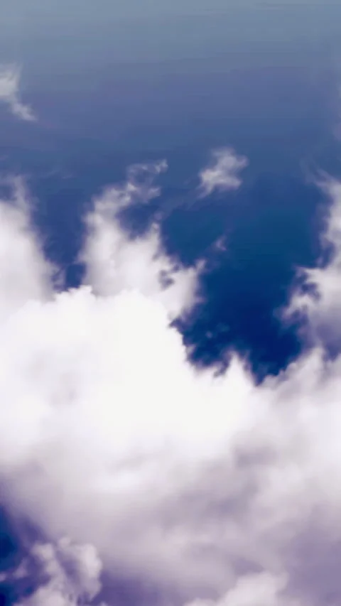 Animation of moving clouds in the sky. Flying over the timelapse clouds with the Stock Footage 281507617