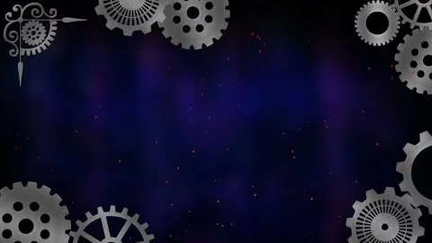 Animation of moving cogs over blue background Stock Footage 325699922