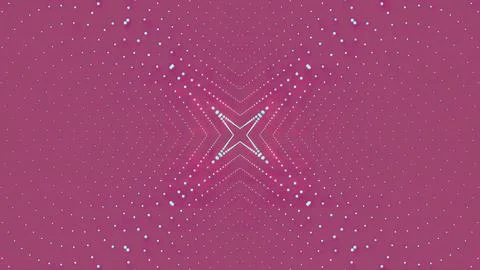 Animation of moving dots in tunnel effect pattern. Animation. Dots move in Illustrazione stock