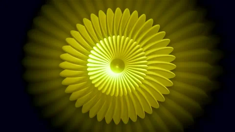 Animation of moving flower pattern with golden color. Motion. Golden floral Stock Footage 166583695