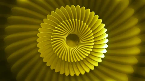 Animation of moving flower pattern with golden color. Motion. Golden floral Stock Footage 166809115