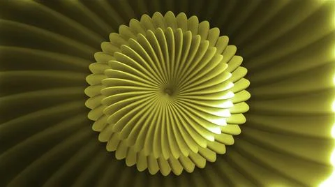 Animation of moving flower pattern with golden color. Motion. Golden floral Stock Illustration