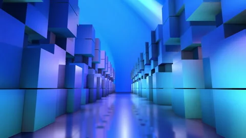 Animation moving forward inside of tunnel background Stock Footage 141127310