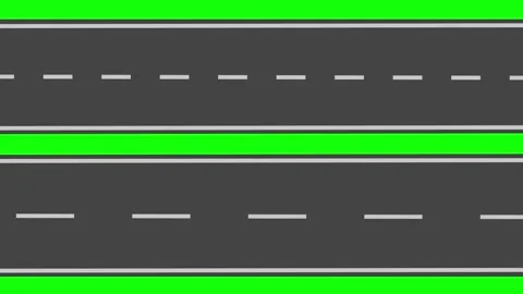 Animation of moving highway top view Stock Footage 306775006
