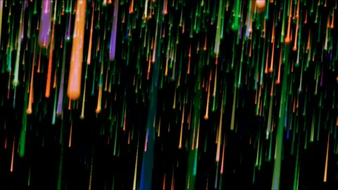 Animation moving of lines for fiber optic network. Magic flickering dots  Stock Footage 252268009