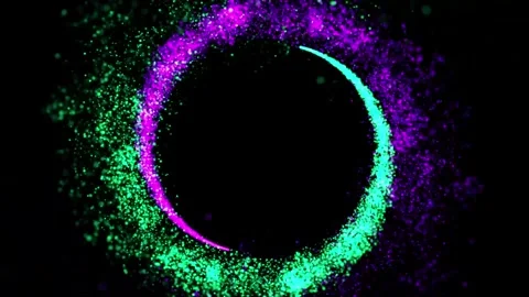 Animation of moving particles Stock Footage 243582400