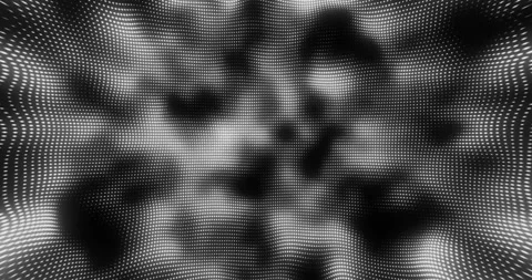 Animation of moving pixelated black and grey clouds Stock Footage 268066849