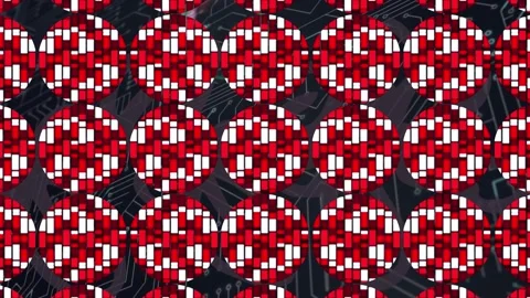 Animation of moving rectangle lights in shades of red 動画素材 326185408