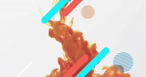 Animation of moving shapes and clouds on... | Stock Video | Pond5