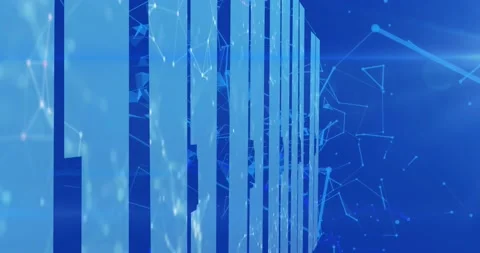 Animation of moving shapes on blue backg... | Stock Video | Pond5