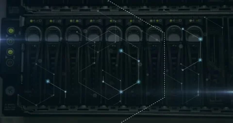 Animation of moving shapes over server r... | Stock Video | Pond5