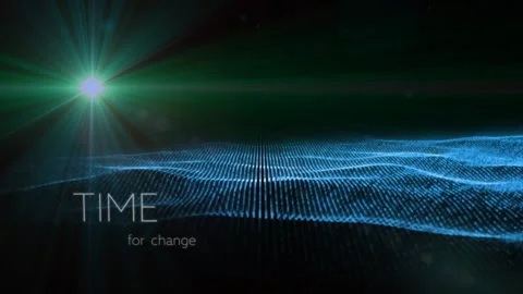 Animation of moving shapes over time for change text Stock Footage 208151947