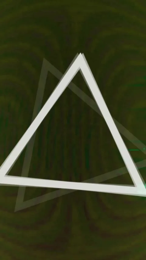 Animation of moving triangles over green shapes Stock Footage 342708072