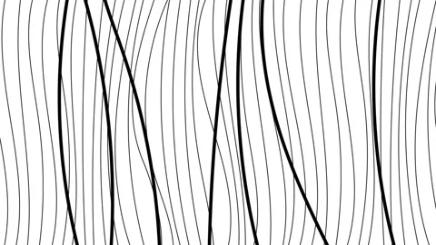 Animation  of moving vertical black Lines on white Stock Footage 139554205