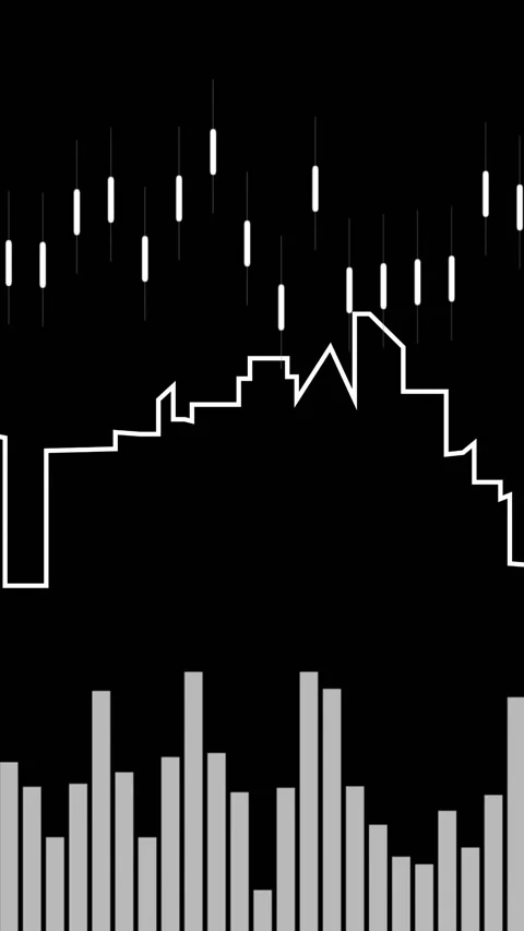 Animation of moving white columns over cityscape on black background Stock Footage 342315788