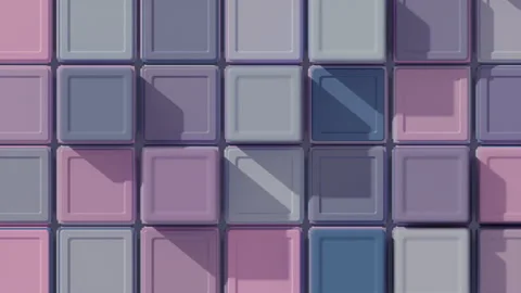 Animation of multi-colored boxes in random order Stock Footage 262332150