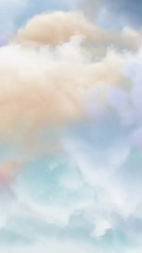 Animation of multi coloured clouds moving on sky Stock Footage 319925831