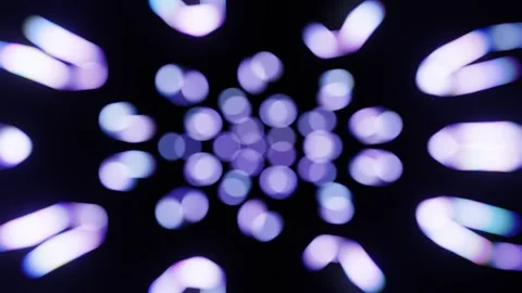 Animation of multi layered purple defocused circles bokeh. 4k loop Stock Footage 300653920