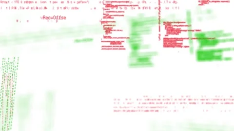 Animation of multicolored computer language and grid pattern over white Stock Footage 253482381