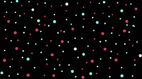Animation of multicolored distorted dots moving on seamless loop on black Stock Footage 150902213