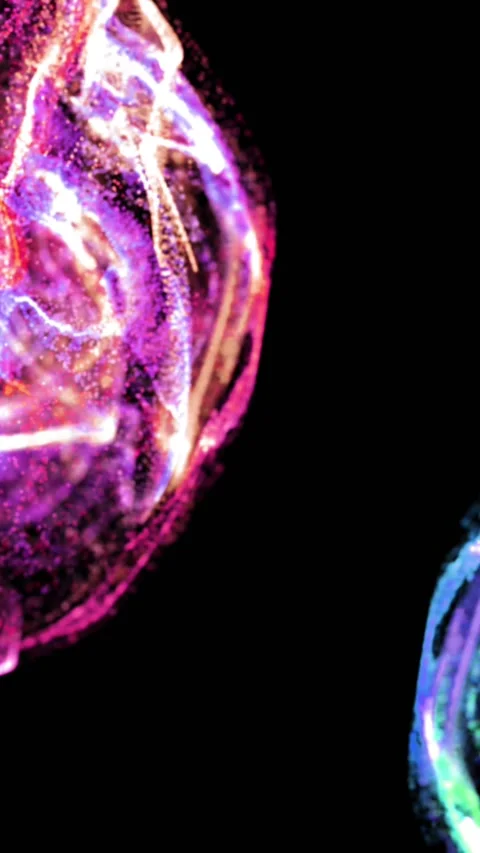 Animation of multicolored dots forming wave patterns against abstract background Stock Footage 344803246