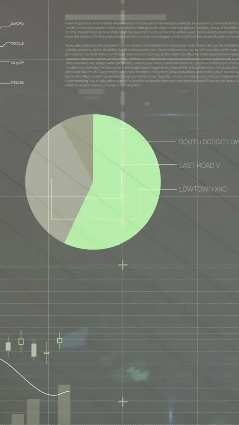 Animation of multicolored infographic interface over pen on notepad Stock Footage 320984089