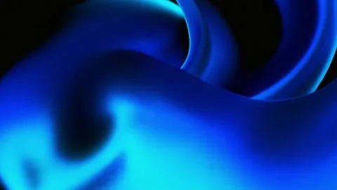 Animation of multiple blue glowing liquid shapes waving swirling and flowing Stock Footage 280720125