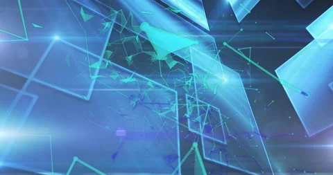 Animation of multiple blue shapes floati... | Stock Video | Pond5