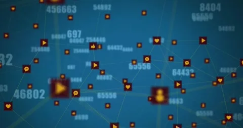 Animation of multiple changing numbers a... | Stock Video | Pond5