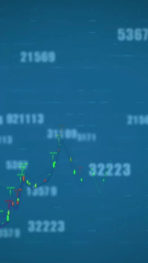 Animation of multiple changing numbers and financial data processing against Stock Footage 344803148