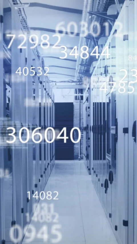 Animation of multiple changing numbers, data processing and light spot against Stock Footage 344774886