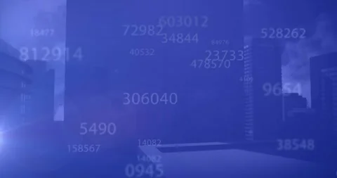 Animation of multiple changing numbers f... | Stock Video | Pond5