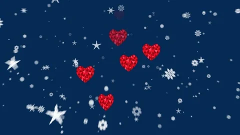 Animation of multiple christmas face emojis floating on blue background Stock Footage 330246107
