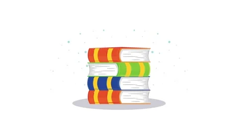 Animation of multiple colorful books stacking on top of each other against .. Stock Footage 338992837