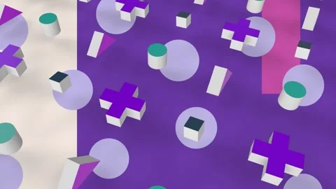 Animation of multiple colourful puzzle pieces and key Stock Footage 328353986