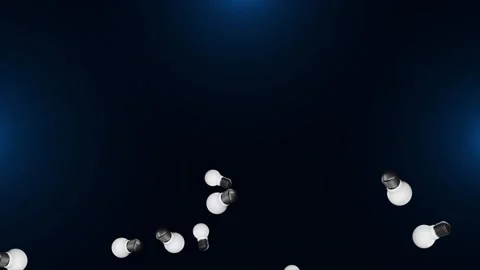 Animation of multiple falling light bulb... | Stock Video | Pond5