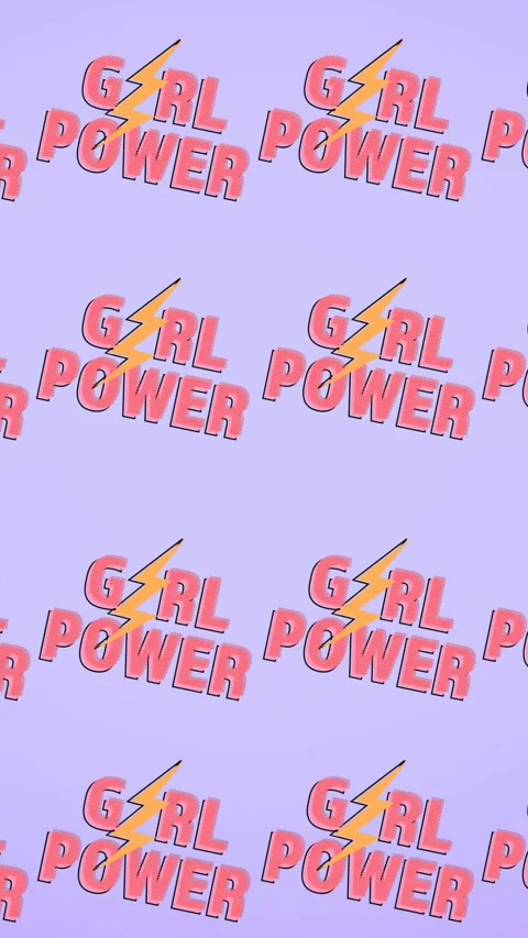 Animation of multiple girl power text, o... | Stock Video | Pond5