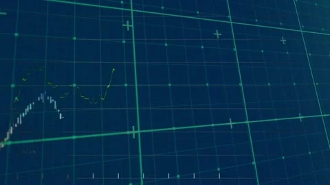 Animation of multiple graphs and plus signs on grid pattern Stock Footage 328413097