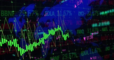 Animation of multiple graphs with changi... | Stock Video | Pond5
