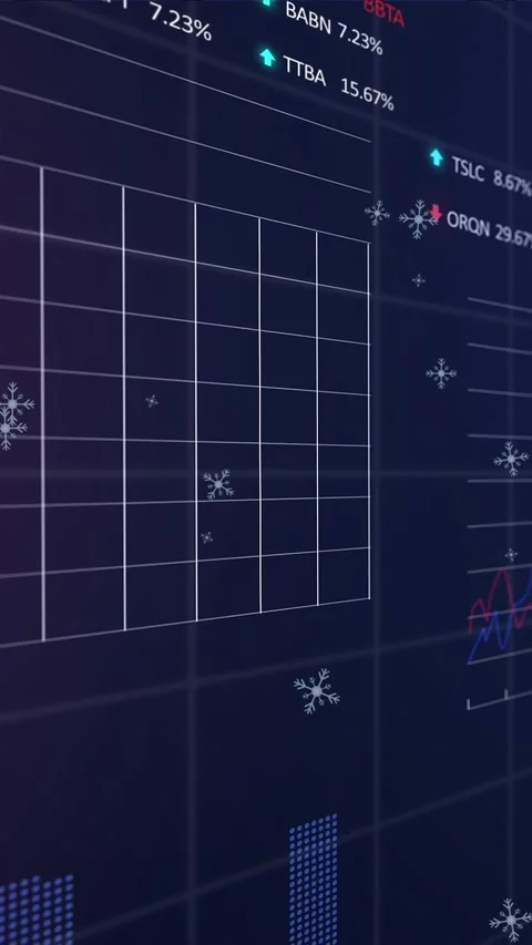 Animation of multiple graphs with changing numbers and trading boards over black Stock Footage 344693696