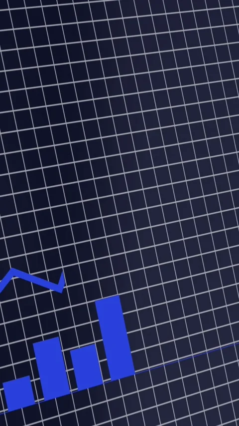 Animation of multiple graphs, loading circles and grid pattern over black Stock Footage 344679477