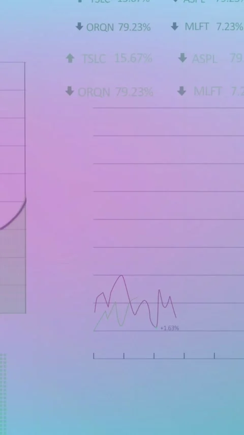 Animation of multiple graphs, loading circles and trading boards against Stock Footage 344693398