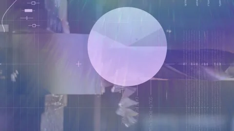 Animation of multiple graphs, map and data moving over equipment recycling Video stock 312965799