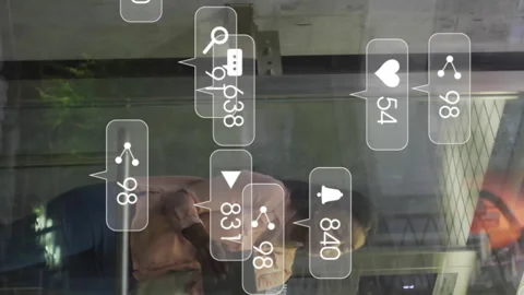 Animation of multiple notification bars over diverse coworkers discussing in Stock Footage 312726114