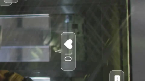 Animation of multiple notification bars over diverse coworkers discussing in Stock Footage 312905672