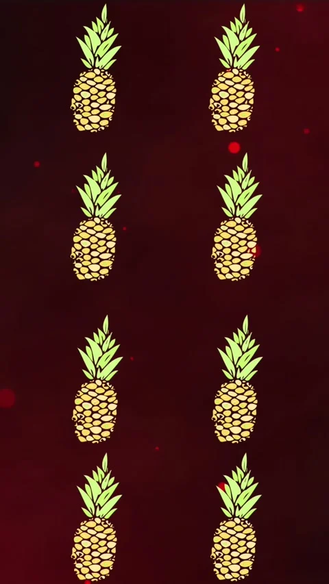 Animation of multiple pineapple over red background Vídeos de archivo 342136809