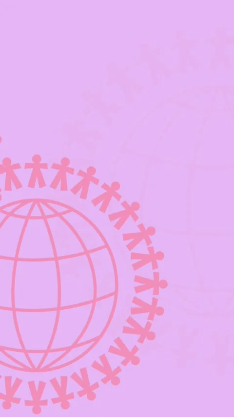 Animation of multiple pink globe logo appearing on pink background Stock Footage 344284736
